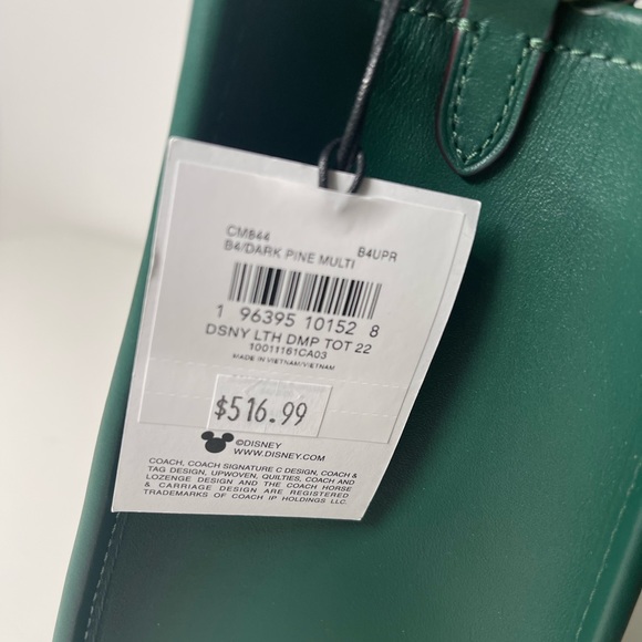 Disney x Coach Dempsey Tote 22 With sled Motif cm844 $516 - Picture 10 of 12